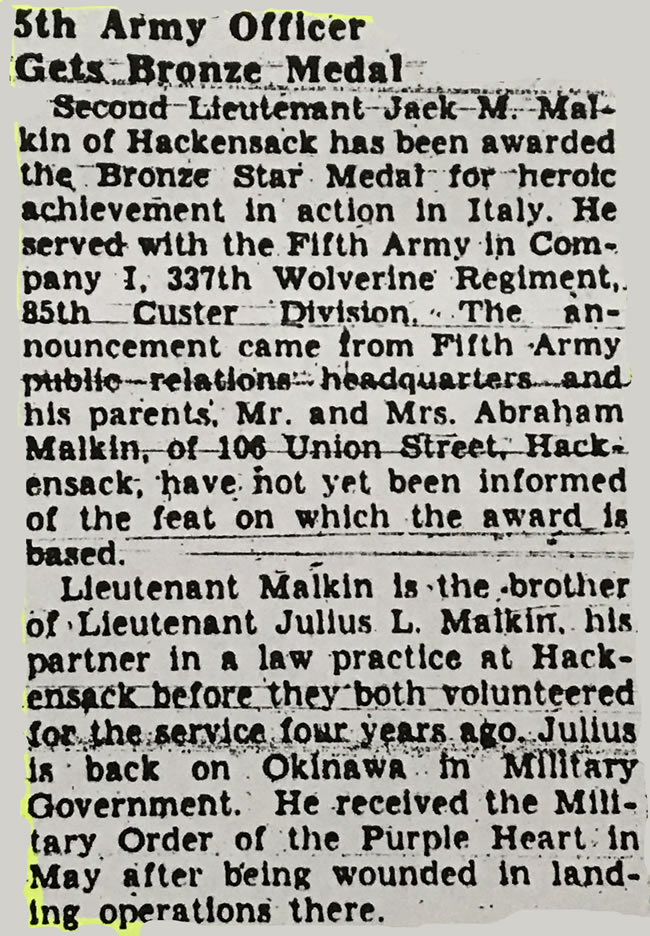 August 2, 1945 The Bergen Evening Record